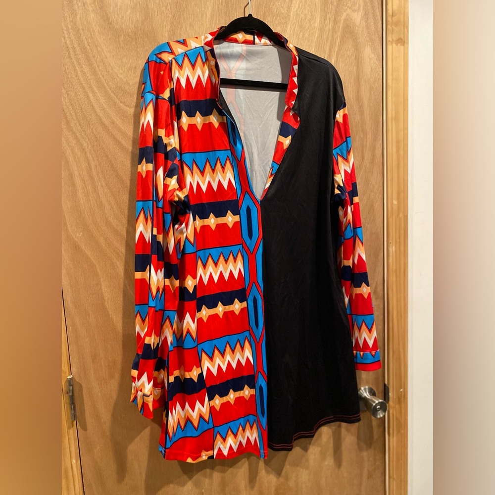 Colorful Zigzag Patterned dress